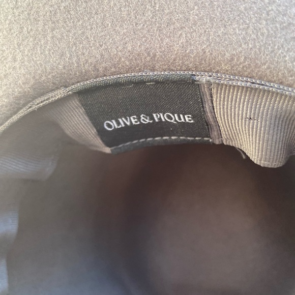 Olive And Pique Womens Brownish-Grey 100% Wool Rancher Hat Adjustable - Picture 4 of 6